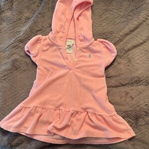 Polo by Ralph Lauren Pink Hooded Swim Coverup